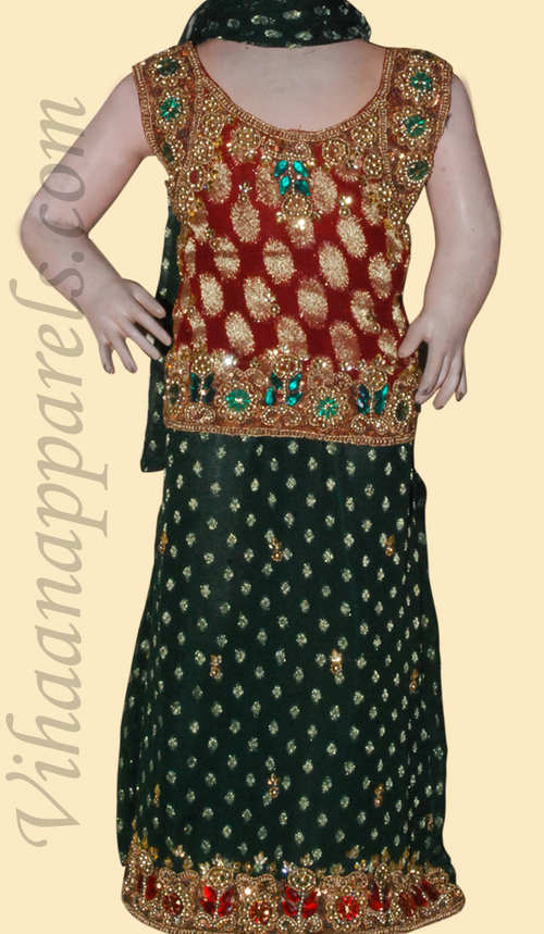 Viscouse kids lehenga