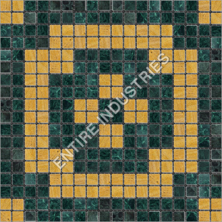 green mosaic tiles