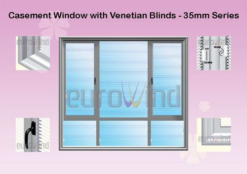 Casement Window With Partition & Venetian Blind