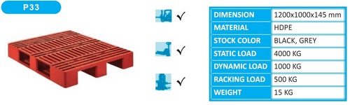 Light Duty Plastic Pallet 4 Way Entry