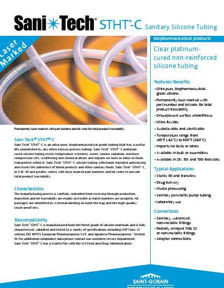 Sanitary silicon tubing
