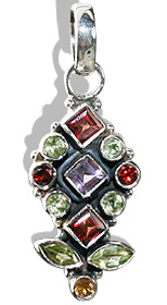 Multi-stone/Amethyst/Peridot Pendant