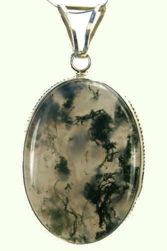 Moss agate Pendent