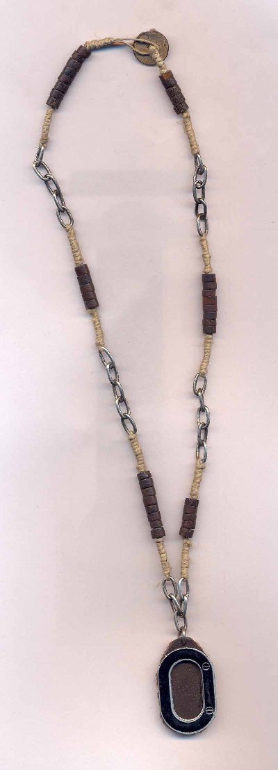 BONE CHAIN LEATHER NECKLACE