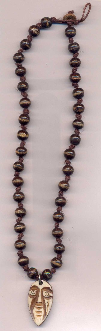 BONE WAX CORD TWISTED NECKLACE