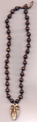 Bone Wax Cord Twisted Necklace 
