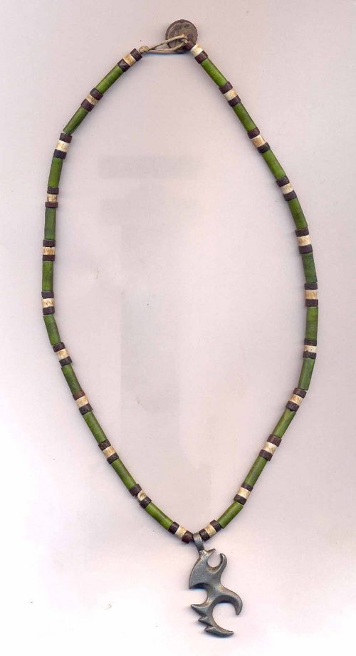 BONE BEADS METAL NECKLACE