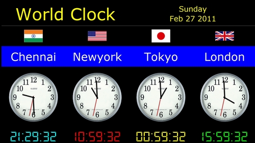 World Analog Clock