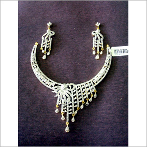 American Diamond Copper Necklace Sets