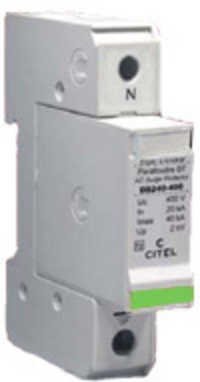Industrial Power Surge Protector - Polymer, Compact Din Rail, 40ka Max Current | Type 2 Surge Protection, Iec 61643-11 Compliant, High Durability