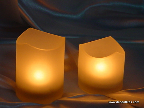 Frosted  Candle Holder