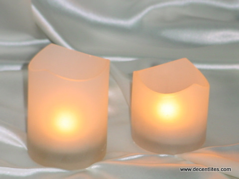 Frosted  Candle Holder