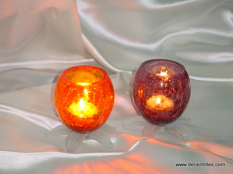 Frosted  Candle Holder