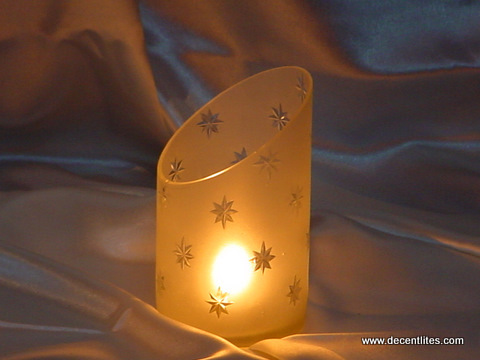 Frosted  Candle Holder