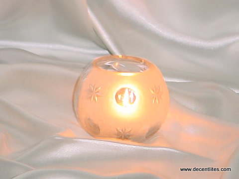 Frosted  Candle Holder