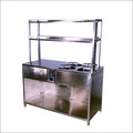 Chef Service Counter - Stainless Steel, Customizable Size | Durable, Spacious, Multiple Drawers, Adjustable Shelves, Easy-clean