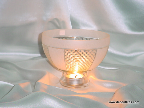 Frosted  Candle Holder