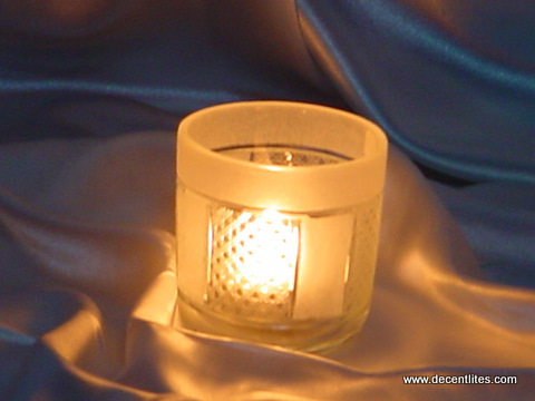 Frosted  Candle Holder
