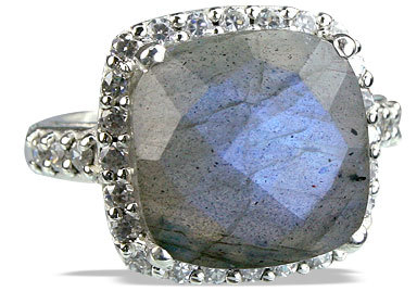 Labradorite/Cubic Zirconia Ring