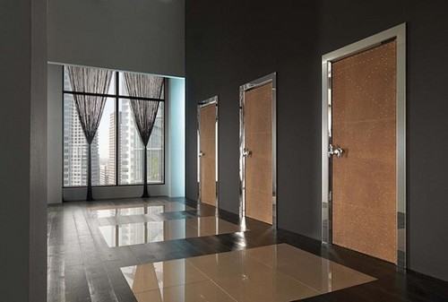 Leather Wooden Door