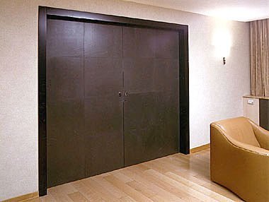 Leather Swing Door