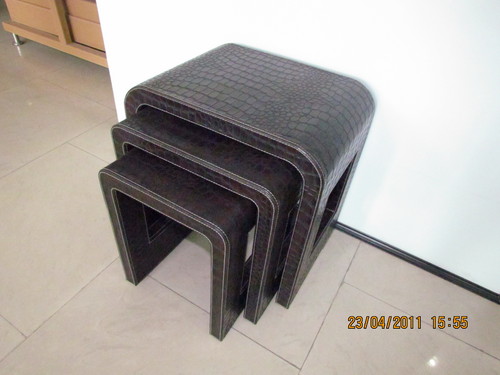 Leather Designer Stool