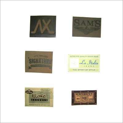Leather Label - Leather, Varied Dimensions, Brown | Durable, Customizable, Embossed, Elegant, Easy to Attach