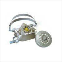 Gas / Vapour Protection Half Mask - Pvc, Size S-m-l-xl, Silver | Low Profile Design With Dual Exhalation Valves For Enhanced Visibility