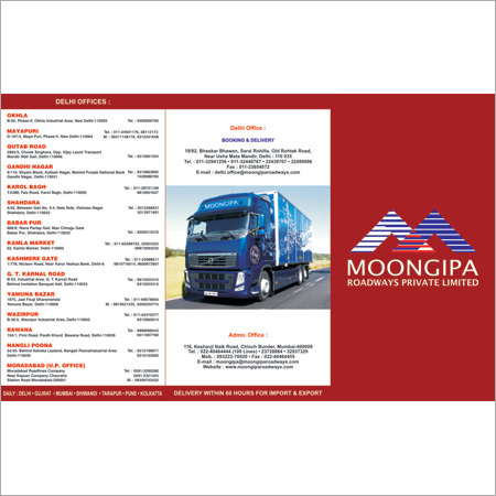 Moongipa Roadways Branch List