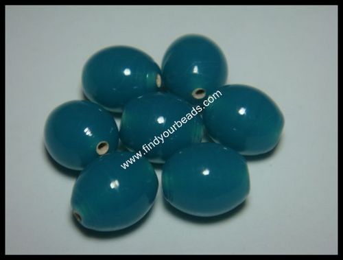 Plain Beads - Glass 6-8mm Teal, 1mm Hole Size | Versatile, Durable, Decorative, Lightweight