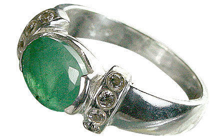 Emerald/Cubic Zirconia Ring