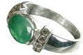 Emerald/cubic Zirconia Ring