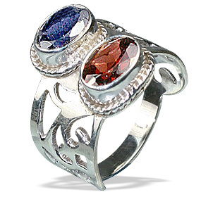 Iolite/Garnet Ring	