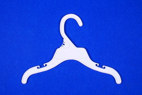 Top Hanger - Plastic, 10 Inches, White | Durable, Lightweight, Space-Saving, Child-Sized