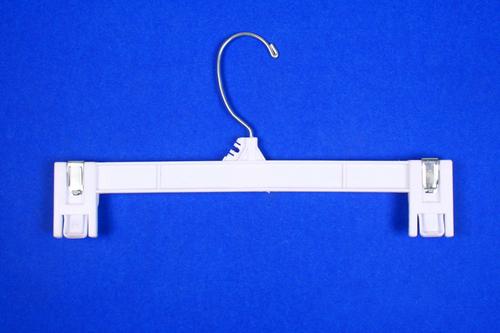 Bottom Hanger - Plastic, 12 Inches, White, Metal Hook | Durable, Lightweight, Versatile