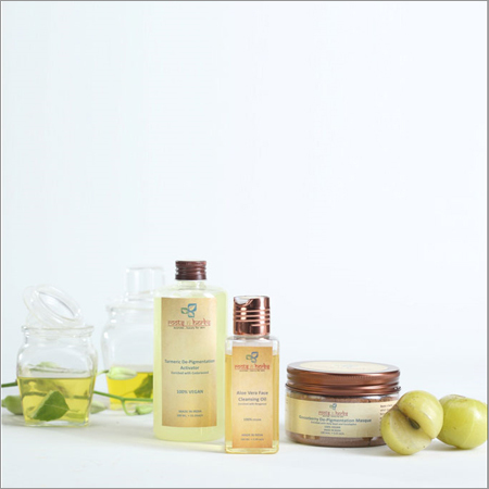 De-Pigmentation Range - Glass Bottles Multiple Sizes, Herbal Scent | Pigmentation Removal, Spot Reduction, Skin Lightening, Even Toning, Dead Cell Removal