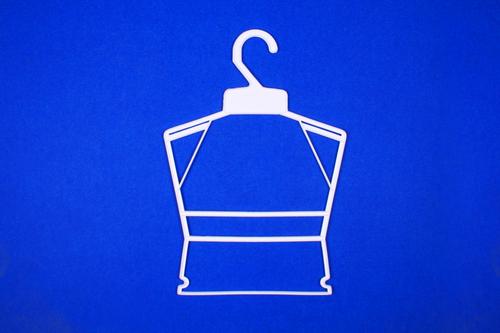 Plastic Hook Frame Hanger - 9 Inch Plastic White J-Hook | Durable Rustproof Lightweight Clothes Protection