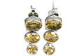 Citrine Earrings - Sterling Silver, 1 Inch, Yellow | Handmade, Faceted Gemstone Accents, Elegant Design