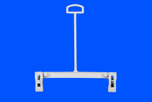 Uniplast Loop Hanger-8" - Plastic & Metal, 8 Inch, White | Durable, Lightweight, Strong Metal Clips, Space Saving