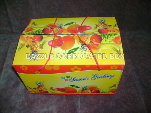 Fruit Packaging Boxes - Cardboard, Variable Dimensions, Yellow | Durable, Eco-Friendly, Customizable, Easy Assembly, Full-Color Printing
