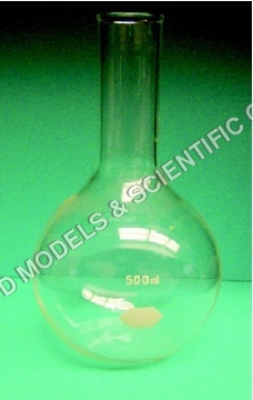 FLASK FLAT BOTTAM BOROSILICATE GLASS