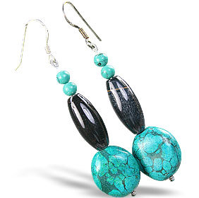 Turquoise/Tiger eye Earrings