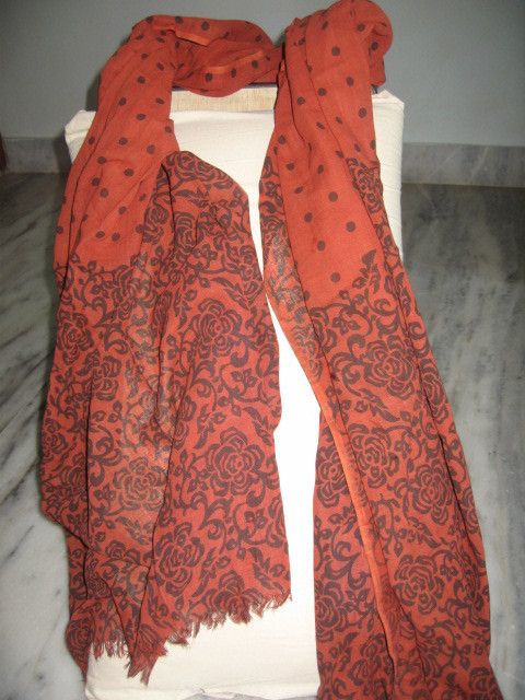 Vegetable dyes printed KHADI Stoles