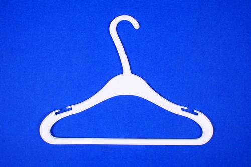 Trouser Hanger - Plastic, 13.5 Inches, White | Durable, Lightweight, Space-Saving, J-Hook
