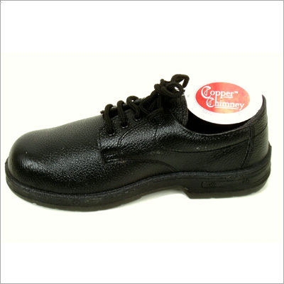 Black Derby Leather Safety Shoes