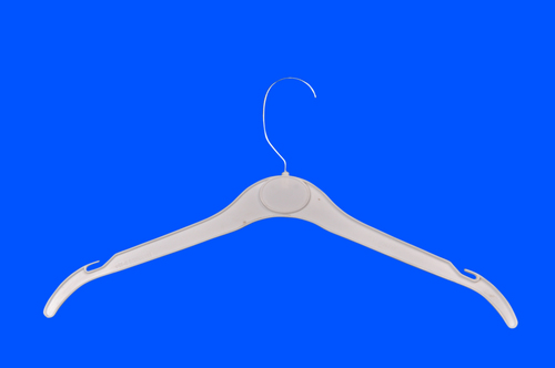 Top Hanger-15" - Plastic, 15 Inches, White, Metal Hook | Durable, Lightweight, Space-Saving, Stylish, Versatile