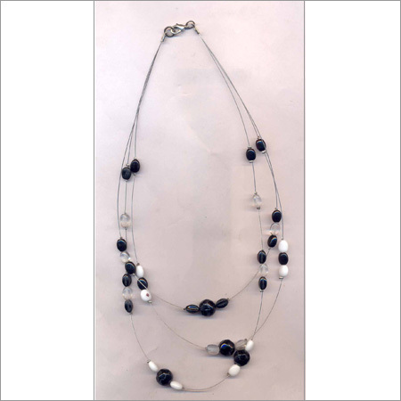 Black and White Beaded Necklace