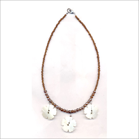 Beaded Jewelry with Floral Pendent