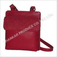 Leather Ladies Hand Woven Body Bag
