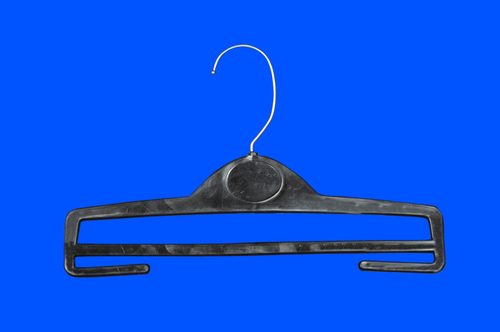 Trouser Hanger - Plastic, 16 inches, Black, 11 inch Hook | Durable, Lightweight, Space-Saving, Easy Use